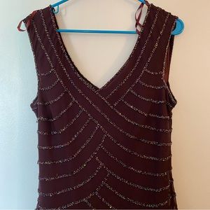 J Kara formal midi length dress with beaded top! Size 14